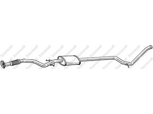 BOSAL 291-511 vidurinis duslintuvas 
 Išmetimo sistema -> Duslintuvas
2861007102, 2861007500