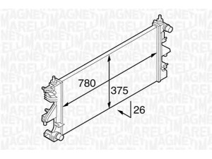 MAGNETI MARELLI 350213129400 radiatorius, variklio aušinimas 
 Aušinimo sistema -> Radiatorius/alyvos aušintuvas -> Radiatorius/dalys
1340359080