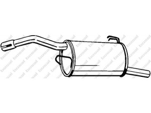 BOSAL 177-673 galinis duslintuvas 
 Išmetimo sistema -> Duslintuvas
MN 178257