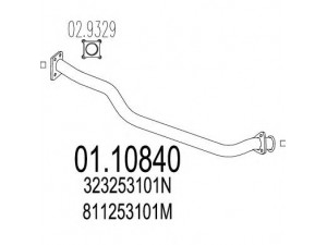 MTS 01.10840 išleidimo kolektorius 
 Išmetimo sistema -> Išmetimo vamzdžiai
323253101N, 811253101M, 811253101N