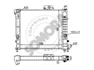 SOMORA 272040 radiatorius, variklio aušinimas 
 Aušinimo sistema -> Radiatorius/alyvos aušintuvas -> Radiatorius/dalys
