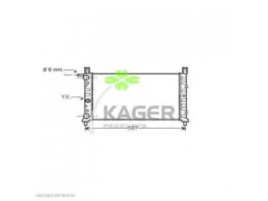 KAGER 31-0387 radiatorius, variklio aušinimas 
 Aušinimo sistema -> Radiatorius/alyvos aušintuvas -> Radiatorius/dalys
50005580, 5981711, 7446140, 7549961