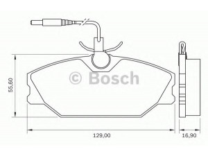 BOSCH 0 986 BB0 100 stabdžių trinkelių rinkinys, diskinis stabdys 
 Techninės priežiūros dalys -> Papildomas remontas