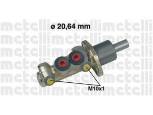 METELLI 05-0125 pagrindinis cilindras, stabdžiai 
 Stabdžių sistema -> Pagrindinis stabdžių cilindras
4601.94