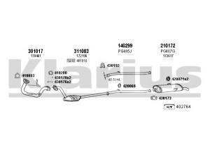 KLARIUS 630301E išmetimo sistema 
 Išmetimo sistema -> Išmetimo sistema, visa