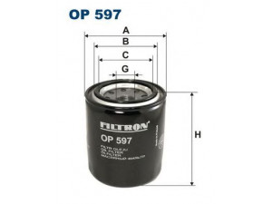 FILTRON OP597 alyvos filtras 
 Techninės priežiūros dalys -> Techninės priežiūros intervalai
3521840, 3891893, 5016958, X146