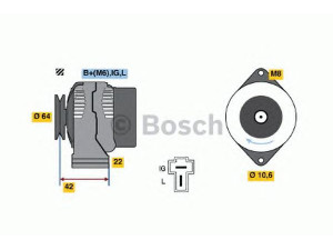 BOSCH 0 986 036 641 kintamosios srovės generatorius 
 Elektros įranga -> Kint. sr. generatorius/dalys -> Kintamosios srovės generatorius
27060 87701 000, 27060 87704 000