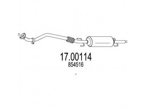 MTS 17.00114 suodžių / kietųjų dalelių filtras, išmetimo sistema 
 Išmetimo sistema -> Suodžių/dalelių filtras
854516