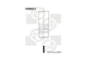 BGA V998917 išleidimo vožtuvas 
 Variklis -> Variklio uždegimo laiko reguliavimo kontrolė -> Vožtuvų eilė -> Vožtuvai/dalys
55208213, 12915-85E00, 46518931