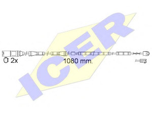 ICER 610558 E C įspėjimo kontaktas, stabdžių trinkelių susidėvėjimas 
 Stabdžių sistema -> Susidėvėjimo indikatorius, stabdžių trinkelės
34 35 6 791 958