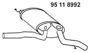 EBERSPÄCHER 95 11 8992 galinis duslintuvas 
 Išmetimo sistema -> Duslintuvas
8Z0.253.609 L