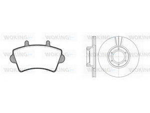 WOKING 89193.00 stabdžių rinkinys, diskiniai stabdžiai 
 Stabdžių sistema -> Diskinis stabdys -> Stabdžių remonto rinkinys
44029930, 91109930