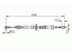 BOSCH 1 987 477 114 trosas, stovėjimo stabdys 
 Stabdžių sistema -> Valdymo svirtys/trosai
4745 G2, 1308638080, 4745 G2