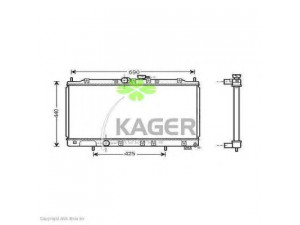 KAGER 31-0681 radiatorius, variklio aušinimas 
 Aušinimo sistema -> Radiatorius/alyvos aušintuvas -> Radiatorius/dalys
MR212454, MR281667