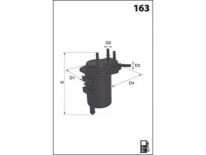 MECAFILTER ELG5354 kuro filtras 
 Degalų tiekimo sistema -> Kuro filtras/korpusas
1640000Q0K, 7701063611, 8200458397