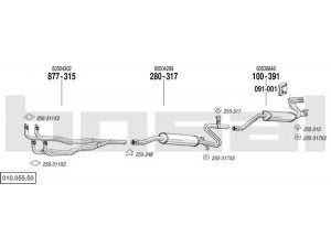 BOSAL 010.055.50 išmetimo sistema 
 Išmetimo sistema -> Išmetimo sistema, visa