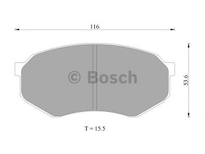 BOSCH 0 986 AB2 016 stabdžių trinkelių rinkinys, diskinis stabdys 
 Techninės priežiūros dalys -> Papildomas remontas