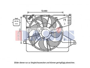 AKS DASIS 568056N ventiliatorius, radiatoriaus 
 Aušinimo sistema -> Oro aušinimas
253802P500