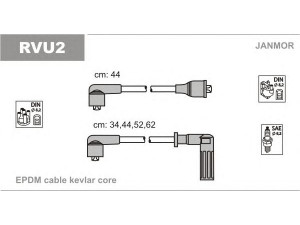 JANMOR RVU2 uždegimo laido komplektas 
 Kibirkšties / kaitinamasis uždegimas -> Uždegimo laidai/jungtys
GHT205