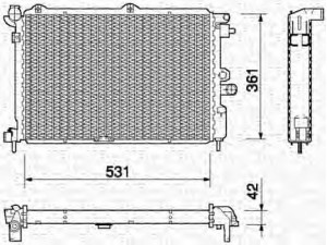 MAGNETI MARELLI 350213754000 radiatorius, variklio aušinimas 
 Aušinimo sistema -> Radiatorius/alyvos aušintuvas -> Radiatorius/dalys
1300104, 1300104, 90353027