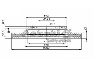 ASHUKI H037-55 stabdžių diskas 
 Dviratė transporto priemonės -> Stabdžių sistema -> Stabdžių diskai / priedai
0 986 478 174/BOSCH, 09.5509.14/BREMBO