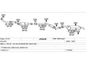 MTS C170020001445 išmetimo sistema 
 Išmetimo sistema -> Išmetimo sistema, visa