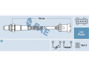 FAE 77449 lambda jutiklis 
 Variklis -> Variklio elektra
1367825, 6G9N-9G444-LA, 30650109