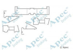 APEC braking KIT408 priedų komplektas, stabdžių trinkelė 
 Stabdžių sistema -> Būgninis stabdys -> Dalys/priedai