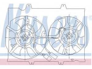 NISSENS 85446 ventiliatorius, radiatoriaus 
 Aušinimo sistema -> Oro aušinimas
1312957, 1341328, 1341329, 1312957