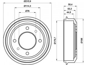 MINTEX MBD275 stabdžių būgnas 
 Stabdžių sistema -> Būgninis stabdys -> Stabdžių būgnas
5841122100