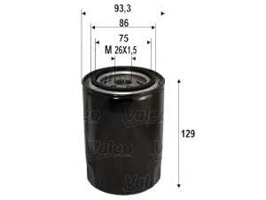 VALEO 586076 alyvos filtras 
 Filtrai -> Alyvos filtras
8-94340-697-0, 8-94340-697-1, 8943406970