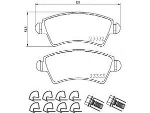 HELLA PAGID 8DB 355 009-871 stabdžių trinkelių rinkinys, diskinis stabdys 
 Techninės priežiūros dalys -> Papildomas remontas
425229, E172132, E172549, 425229