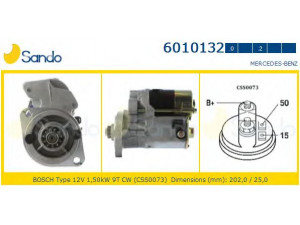 SANDO 6010132.2 starteris 
 Elektros įranga -> Starterio sistema -> Starteris
0021519301, 0031510001, 0031513801