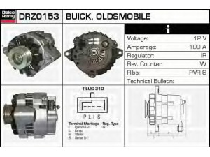 DELCO REMY DRZ0153 kintamosios srovės generatorius