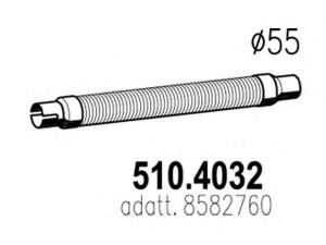 ASSO 510.4032 lanksti žarna, išmetimo sistema
8582760