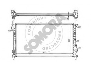 SOMORA 090040B radiatorius, variklio aušinimas 
 Aušinimo sistema -> Radiatorius/alyvos aušintuvas -> Radiatorius/dalys