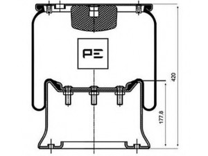 PE Automotive 084.114-73A dėklas, pneumatinė pakaba 
 Pakaba -> Pneumatinė pakaba
000255293, 000255295, 000298568