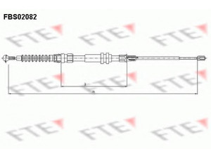 FTE FBS02082 trosas, stovėjimo stabdys 
 Stabdžių sistema -> Valdymo svirtys/trosai
2K0 609 721 D, 2K0 609 721 E, 2K0 609 721 F