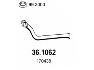 ASSO 36.1062 išleidimo kolektorius 
 Išmetimo sistema -> Išmetimo vamzdžiai
170438