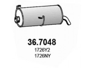 ASSO 36.7048 galinis duslintuvas 
 Išmetimo sistema -> Duslintuvas
1726NY, 1726Y2, 1730HJ