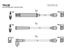 TESLA T882B uždegimo laido komplektas 
 Kibirkšties / kaitinamasis uždegimas -> Uždegimo laidai/jungtys
1612503