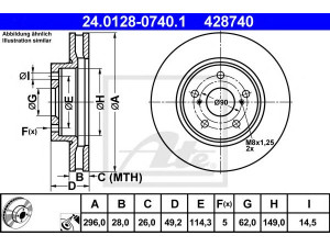 ATE 24.0128-0740.1 stabdžių diskas 
 Dviratė transporto priemonės -> Stabdžių sistema -> Stabdžių diskai / priedai
43512-30310