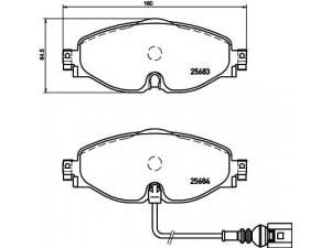 HELLA 8DB 355 020-191 stabdžių trinkelių rinkinys, diskinis stabdys 
 Techninės priežiūros dalys -> Papildomas remontas
5Q0698151, 5Q0698151B, 8V0698151