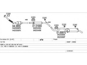 MTS C310101007000 išmetimo sistema