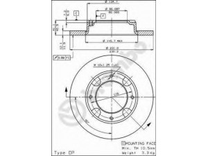 BREMBO 08.3854.10 stabdžių diskas 
 Dviratė transporto priemonės -> Stabdžių sistema -> Stabdžių diskai / priedai
45251671020, 45251671620, 45251671670