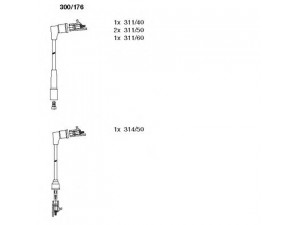 BREMI 300/176 uždegimo laido komplektas 
 Kibirkšties / kaitinamasis uždegimas -> Uždegimo laidai/jungtys