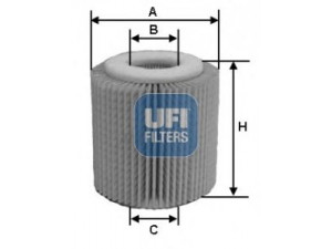 UFI 25.150.00 alyvos filtras 
 Techninės priežiūros dalys -> Techninės priežiūros intervalai
04152-31110, 04152-YZZA8