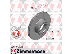 ZIMMERMANN 400.1052.20 stabdžių diskas 
 Stabdžių sistema -> Diskinis stabdys -> Stabdžių diskas
116 420 0172, 116 420 0205