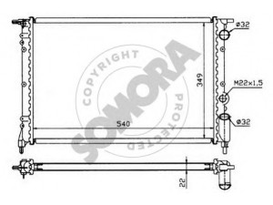 SOMORA 241640 radiatorius, variklio aušinimas