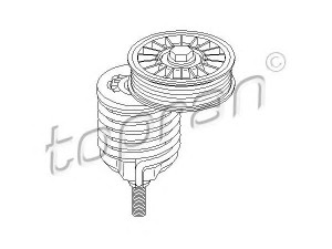 TOPRAN 108 495 diržo įtempiklis, V formos rumbuotas diržas 
 Diržinė pavara -> V formos rumbuotas diržas/komplektas -> Dirželio įtempiklis (įtempimo blokas)
028 145 278J, 028 903 315M, 028 145 278J